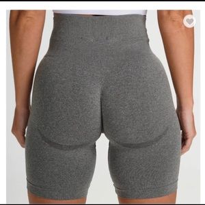 Gray seamless Contouring Biker Shorts